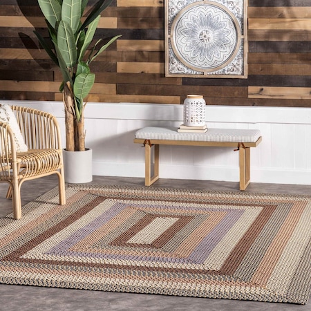 Nuloom Gwyneth Braided Stripes Indoor/Outdoor Area Rug 5ft x 8ft HJFV14A-508